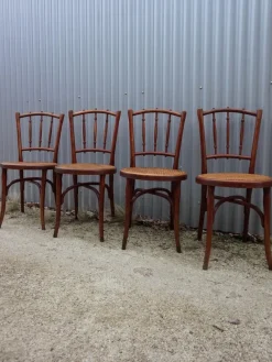 Clearance Pamono No. 66 Bistro Dining Chairs from Thonet, Vienna, Austria, 1910s, Set of 4