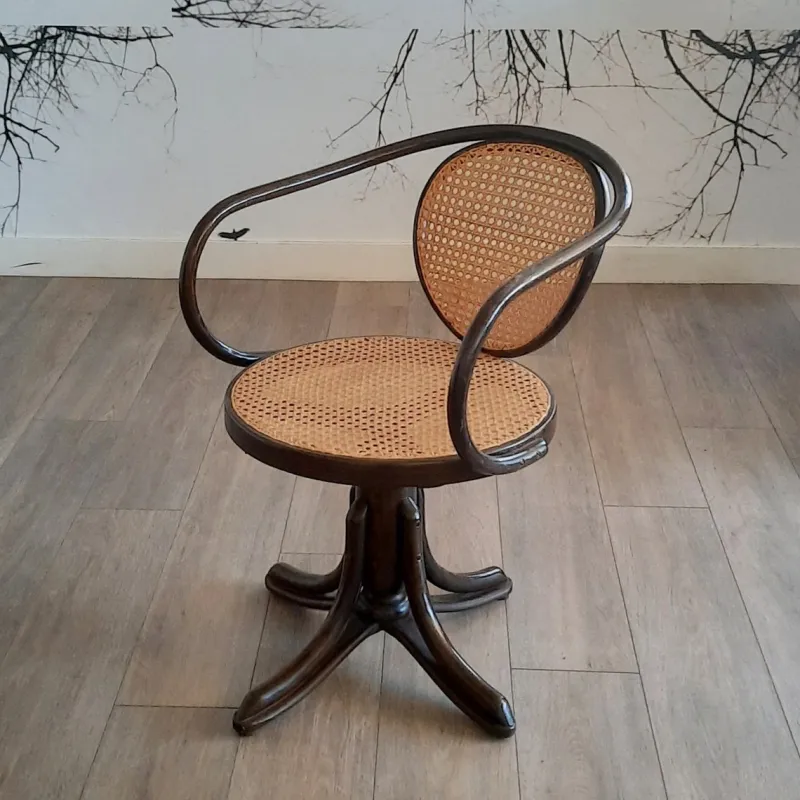 Clearance Pamono No. 5501 Swivel Chair in Bentwood from Thonet/ZPM Radomsko, 1960s