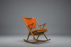 Pamono No. 182 Teak Rocking Chair by Frank Reenskaug for Bramin, 1960s> Rocking Chairs