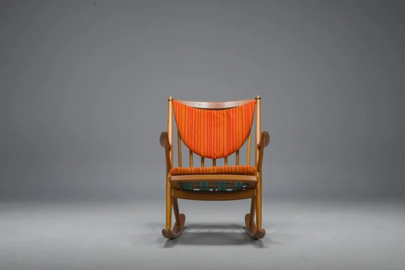 Pamono No. 182 Teak Rocking Chair by Frank Reenskaug for Bramin, 1960s> Rocking Chairs