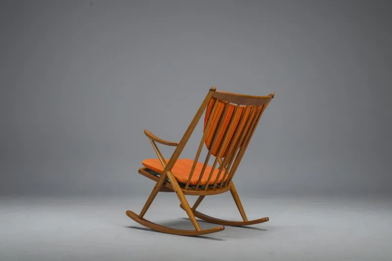 Pamono No. 182 Teak Rocking Chair by Frank Reenskaug for Bramin, 1960s> Rocking Chairs