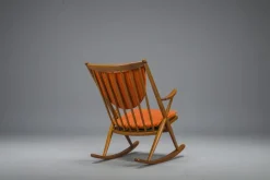 Pamono No. 182 Teak Rocking Chair by Frank Reenskaug for Bramin, 1960s><noscript><img width=