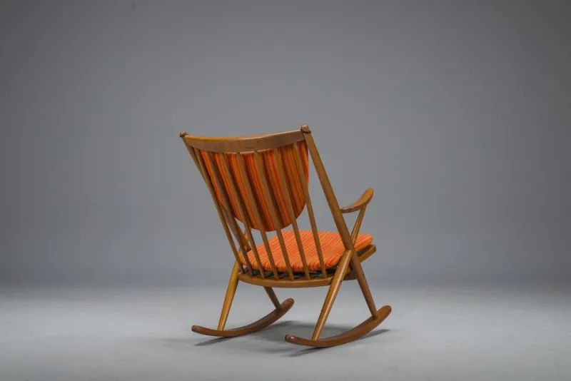 Pamono No. 182 Teak Rocking Chair by Frank Reenskaug for Bramin, 1960s> Rocking Chairs