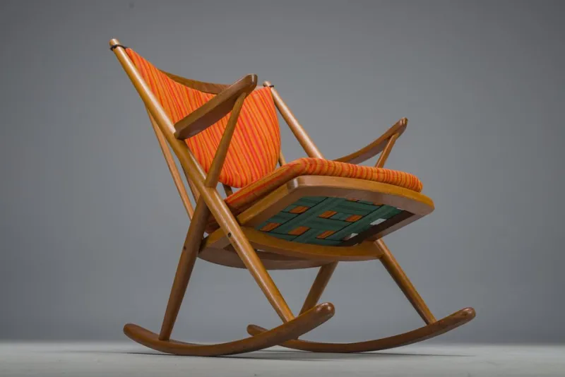 Pamono No. 182 Teak Rocking Chair by Frank Reenskaug for Bramin, 1960s> Rocking Chairs