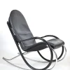 Best Pamono Nonna Rocking Chair in Chrome & Leather by Paul Tuttle for Strässle International, Switzerland, 1972