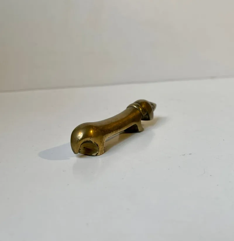 Pamono Noodle Dachshund Bottle Opener in Brass from Bosse, 1950s> Cutlery & Serving Utensils