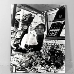 Pamono Noriko Saito, Japanese Street Vendor, 1980s, Photographic Print, Framed> Minimalist