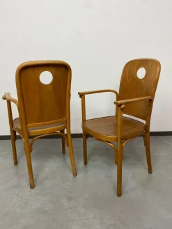 Pamono Nr.813 /1F Armchairs attributed to Josef Hoffmann for Jacob Josef Kohn, 1890s, Set of 4><noscript><img width=