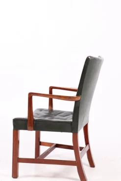 Clearance Pamono Nørrevold Armchair in Leather by Kaare Klint for Rud. Rasmussen, 1940s