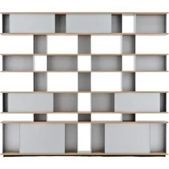 Pamono Nuage Shelving Unit in Wood and Aluminium by Charlotte Perriand for Cassina> Storage