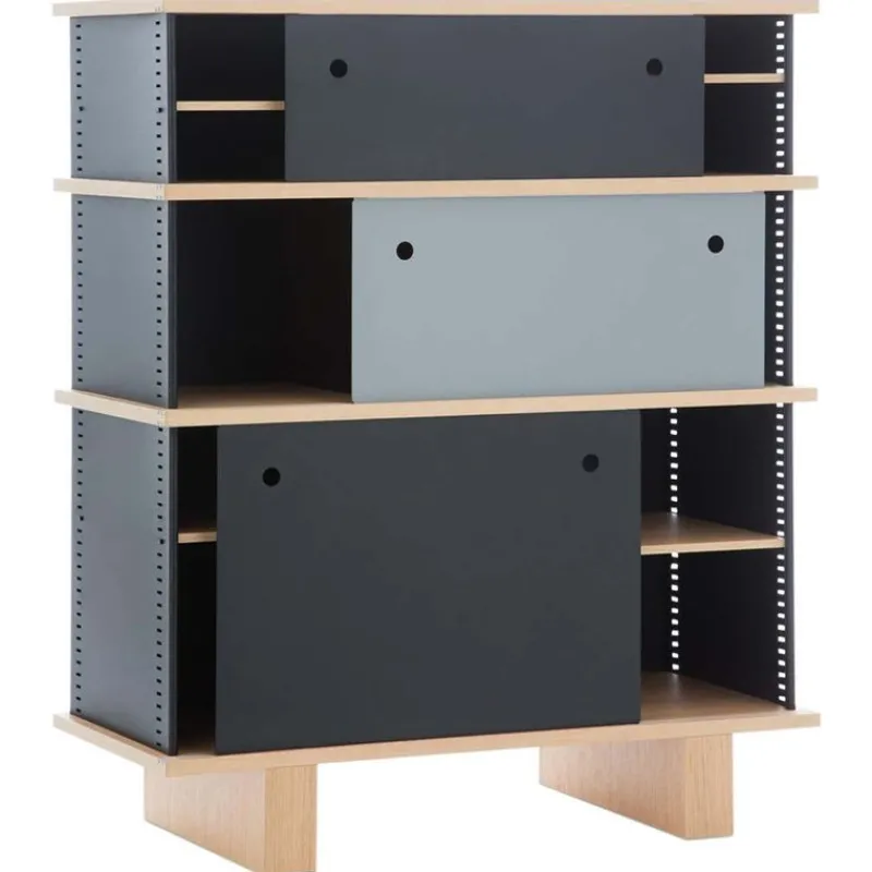 Pamono Nuage Shelving Unit in Wood and Aluminium by Charlotte Perriand for Cassina> Storage