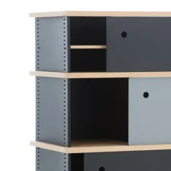 Pamono Nuage Shelving Unit in Wood and Aluminium by Charlotte Perriand for Cassina><noscript><img width=