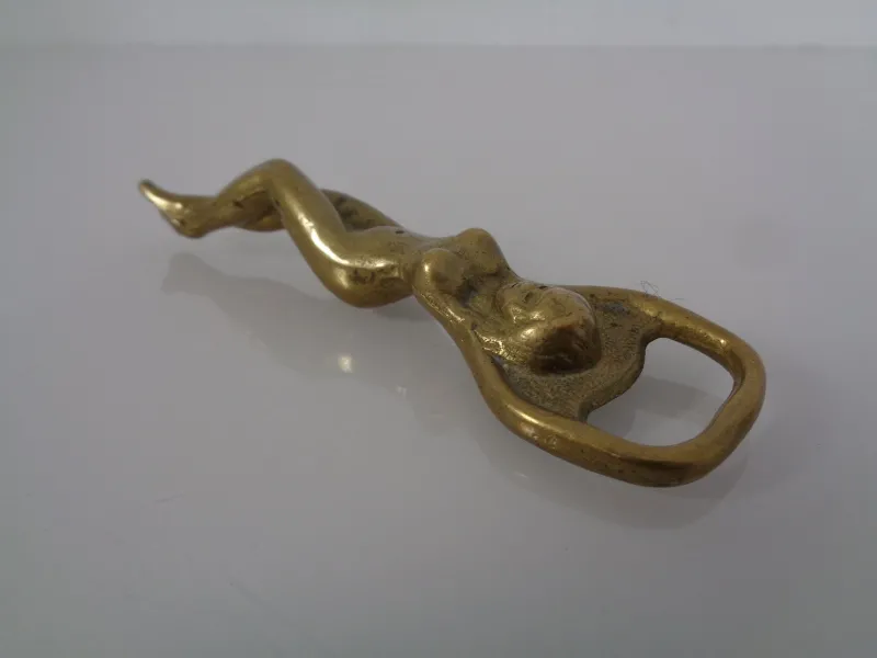 Pamono Nude Woman Bottle Opener in Brass, Germany, 1960s> Cutlery & Serving Utensils