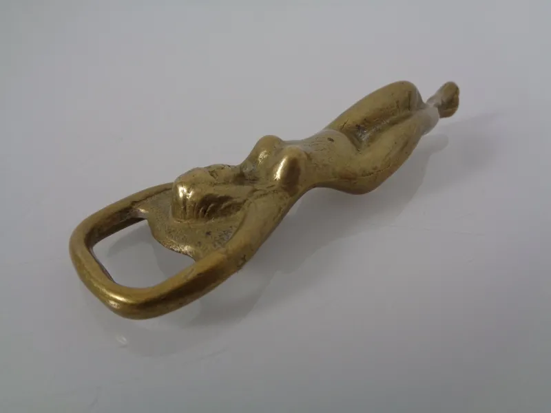 Pamono Nude Woman Bottle Opener in Brass, Germany, 1960s> Cutlery & Serving Utensils