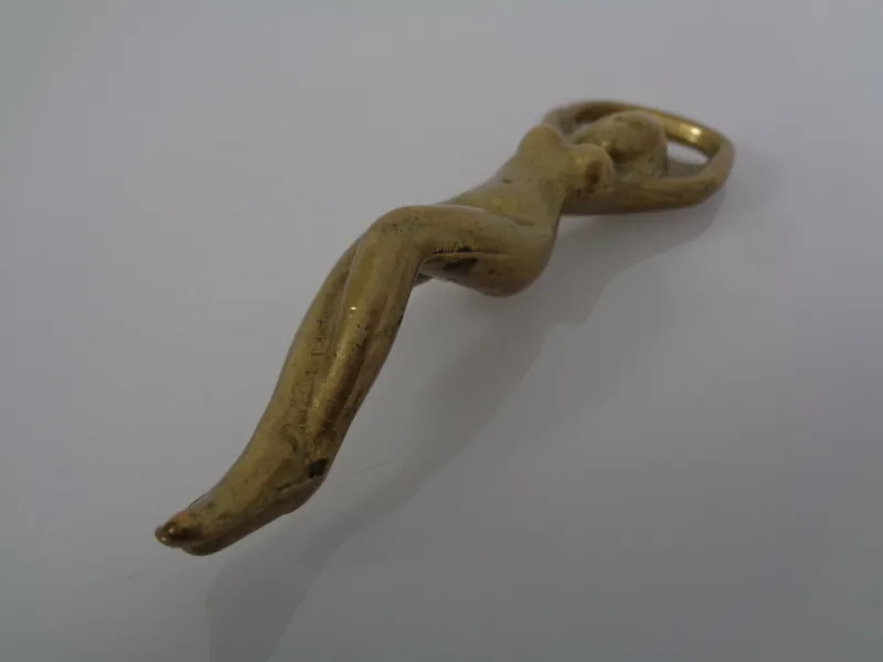 Pamono Nude Woman Bottle Opener in Brass, Germany, 1960s> Cutlery & Serving Utensils