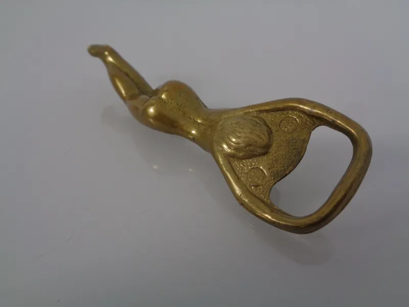 Pamono Nude Woman Bottle Opener in Brass, Germany, 1960s> Cutlery & Serving Utensils