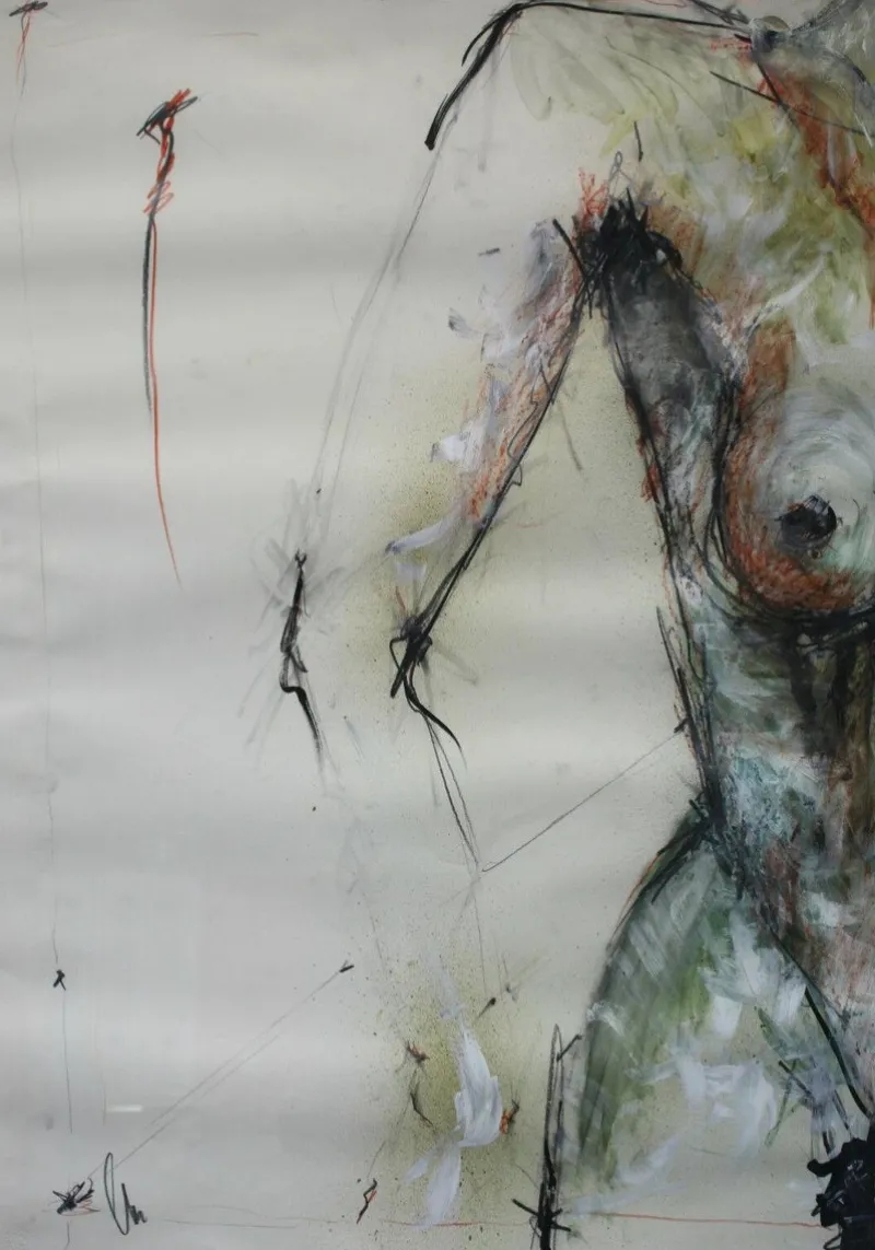 Online Pamono Nude Woman, Mixed Media
