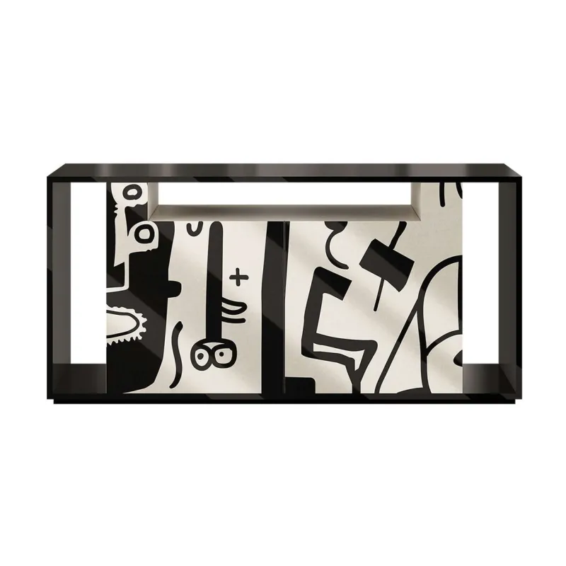 Outlet Pamono Nuria Sideboard in Black and White by Hommés Studio