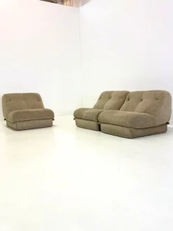 Pamono Nuvolone Modular Lounge Sofa with Coffee Table attributed to Rino Maturi for Mimo Padova, 1970s, Set of 4><noscript><img width=