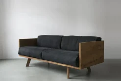 Pamono Oak & Linen Sofa by Philipp Roessler for NUTSANDWOODS> Seating