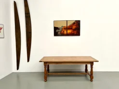 Pamono Oak and Cherry Table, 1970s> Dining Tables & Sets