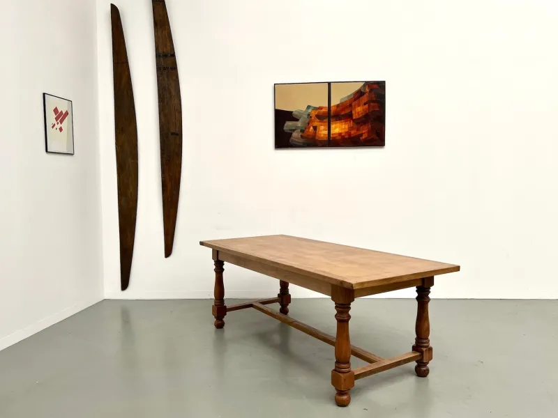 Pamono Oak and Cherry Table, 1970s> Dining Tables & Sets