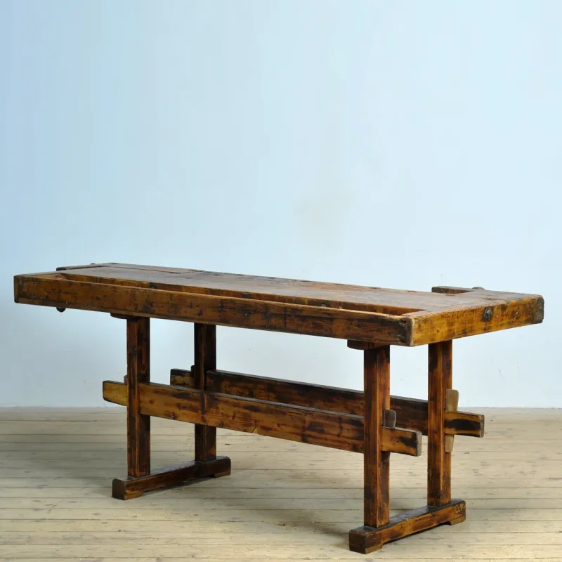 Pamono Oak and Pine Carpenter's Workbench, 1900s> Worktables & Workbenches