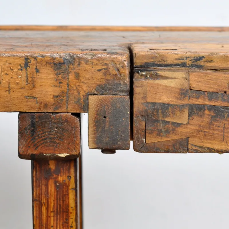 Pamono Oak and Pine Carpenter's Workbench, 1900s> Worktables & Workbenches