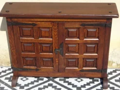 Pamono Oak and Wrought Iron Sideboard, 1950s> Sideboards & Buffets