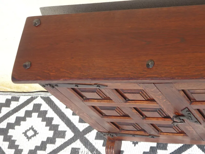 Pamono Oak and Wrought Iron Sideboard, 1950s> Sideboards & Buffets
