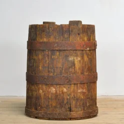 Best Pamono Oak Barrel or Planter, 1920s