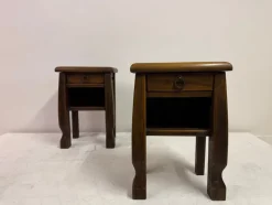 Pamono Oak Bedside Tables in the style of Olavi Hänninen, 1960s, Set of 2><noscript><img width=