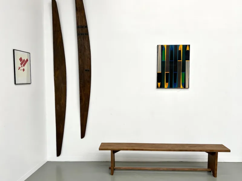 Hot Pamono Oak Bench, France, 1950s
