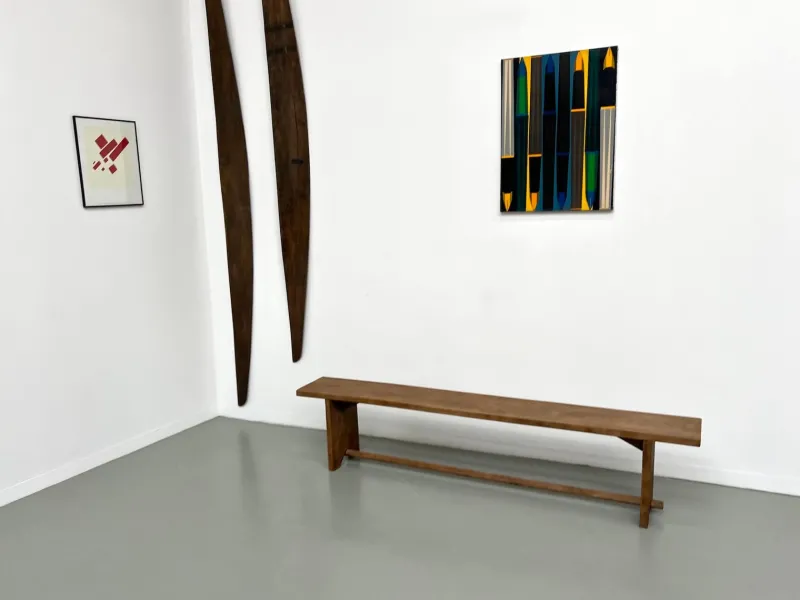 Hot Pamono Oak Bench, France, 1950s