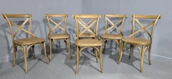 Pamono Oak Bentwood Dining Chairs, 1970s, Set of 6><noscript><img width=