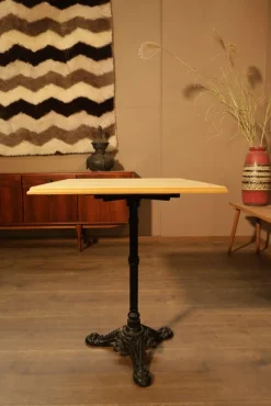 Pamono Oak Bistro Table with Cast Iron Base> Garden Tables