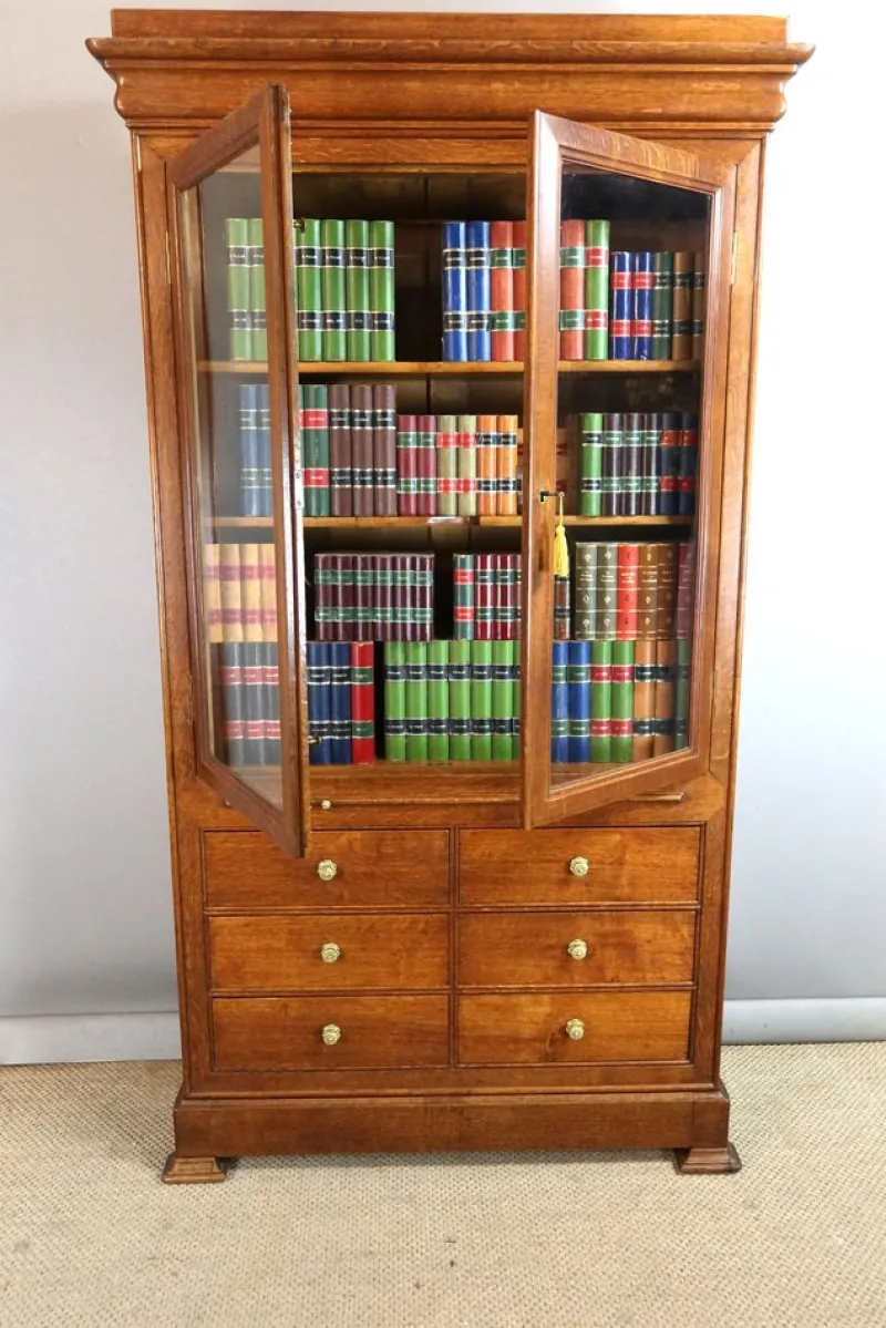 Pamono Oak Bookcase, 19th Century> Shelves & Wall Units