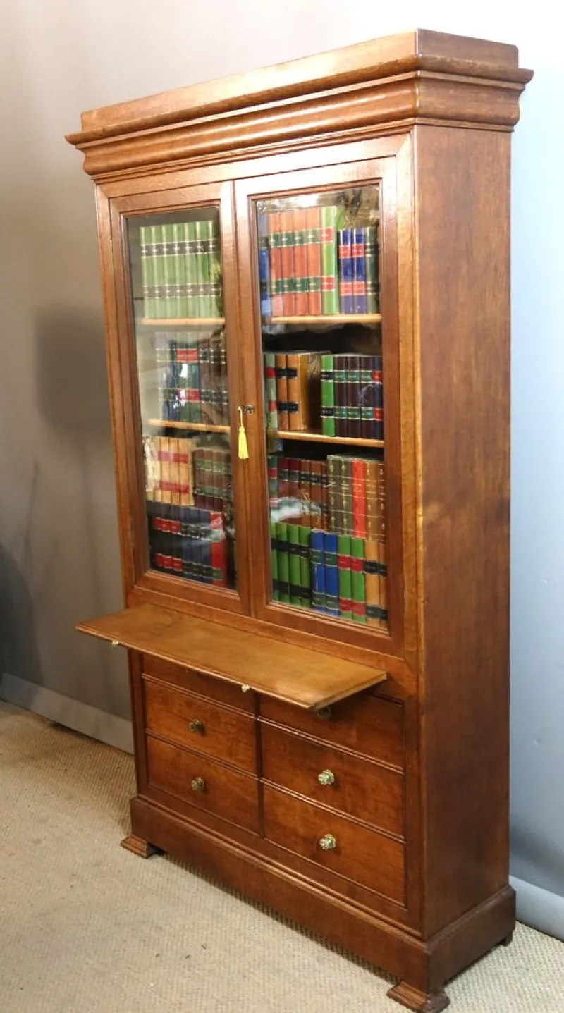 Pamono Oak Bookcase, 19th Century> Shelves & Wall Units