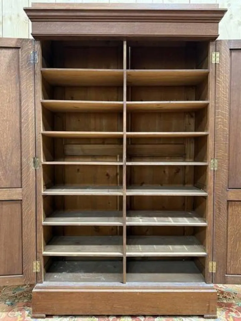 Pamono Oak Cardboard Box Cabinet, 1900s> Cabinets & Wardrobes