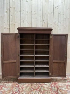 Pamono Oak Cardboard Box Cabinet, 1900s><noscript><img width=