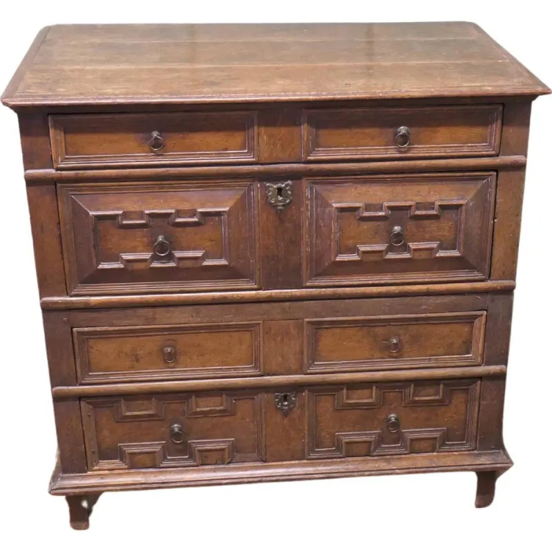 Pamono Oak Chest of Drawers or Garret Chest, 17th Century> Dressers, Commodes & Chests