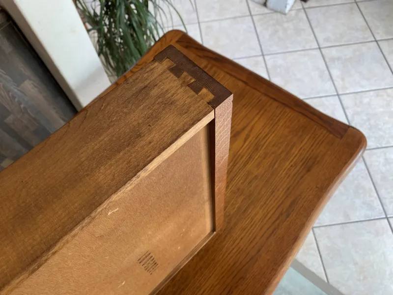 Online Pamono Oak Desk with Drawer and Removable Document Holder, 1950s