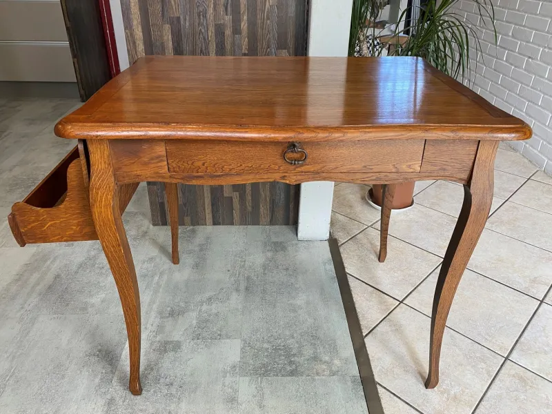 Online Pamono Oak Desk with Drawer and Removable Document Holder, 1950s
