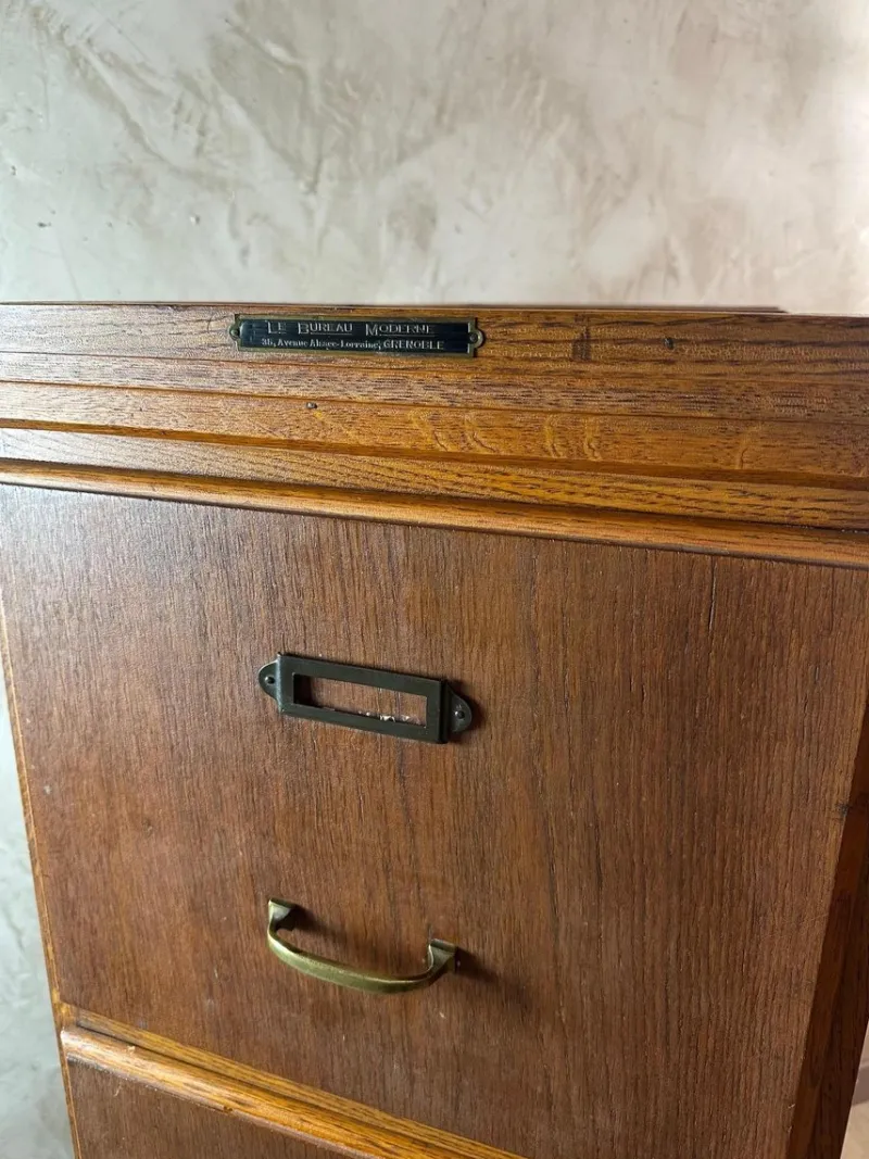 Pamono Oak File Cabinet, 1920> Cabinets & Wardrobes