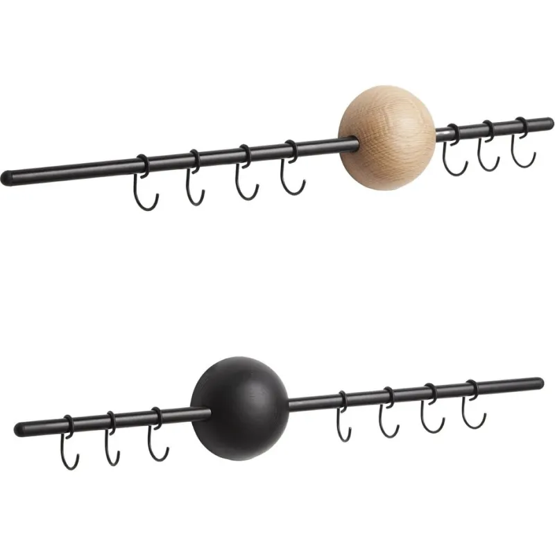 Pamono Oak Hoop Racks by Jeanette Holdgaard, Set of 2> Racks, Hooks & Valets