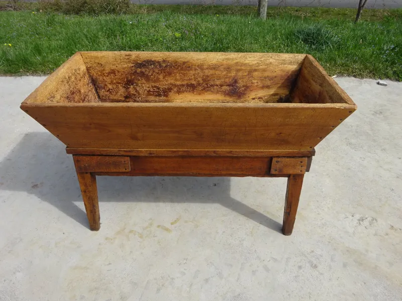 Pamono Oak Kneader on Removable Base, 1800s> Worktables & Workbenches