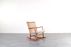 Online Pamono Oak Ml33 Rocking Chair by Hans J. Wegner for A/S Mikael Laursen, 1950s