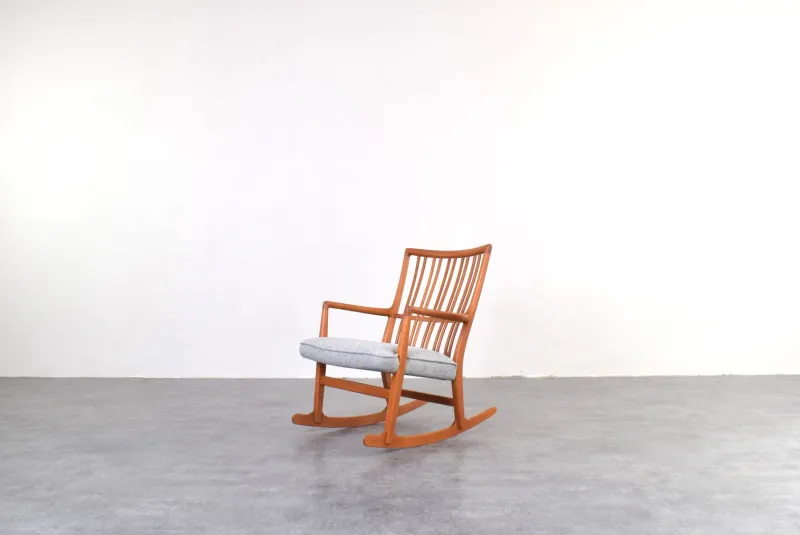 Online Pamono Oak Ml33 Rocking Chair by Hans J. Wegner for A/S Mikael Laursen, 1950s