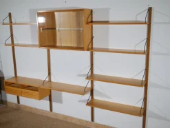 Pamono Oak Modular Shelving System by Poul Cadovius, 1960s><noscript><img width=