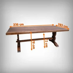 Best Pamono Oak Monastery Table, 20th Century